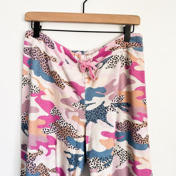 Sundry Animal Print Camo Sweatpants Pink Size 4 - Picture 2 of 7